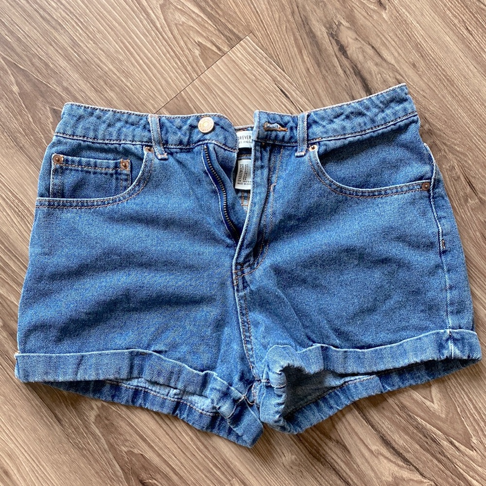 Forever 21 Blue Jean Shorts